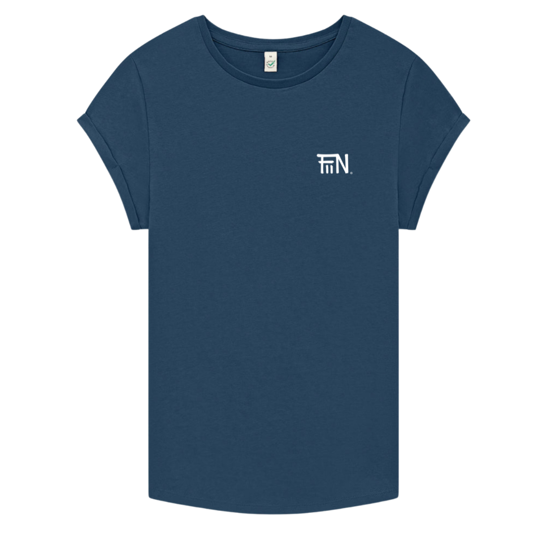 #A9 - ROLLED SLEEVE SHIRT FACE - blue